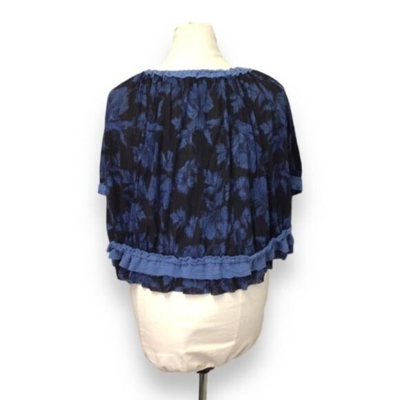 Free People Women’s Perfect Day Button Front Crop Top, size L - Picture 5 of 9